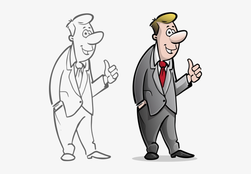 Suit,male,adult - Mann Im Anzug Cartoon, transparent png download