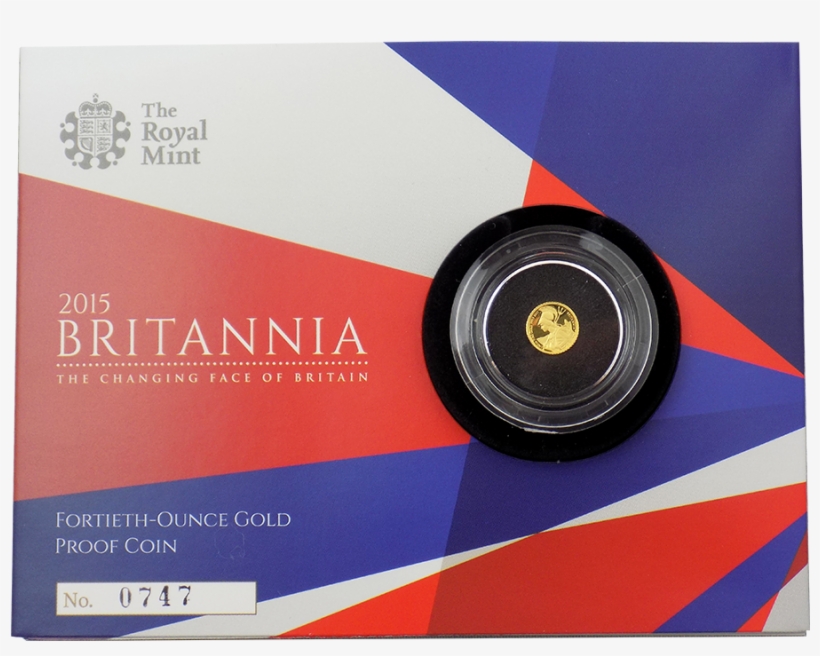 Pre-owned 2015 Uk Britannia Carded Proof 1/40oz Gold - Britannia 2015 Fortieth-ounce Gold Proof Coin, transparent png download