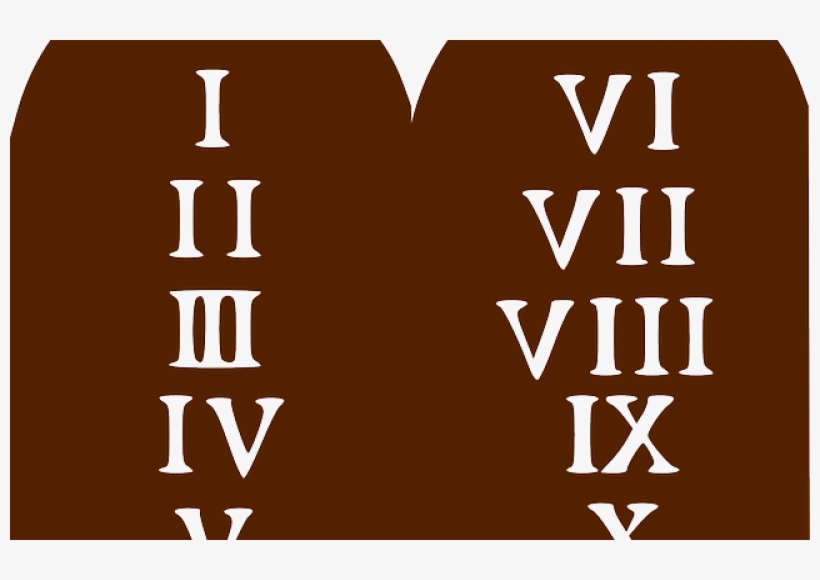 The Ten Commandments & Dairy Feast - Ten Commandments Round Ornament, transparent png download