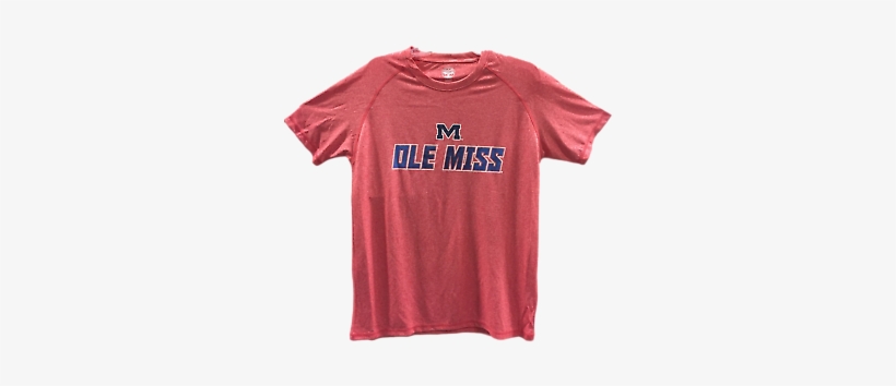 Ole Miss Short Sleeve Polyester Men's T-shirt - Active Shirt, transparent png download