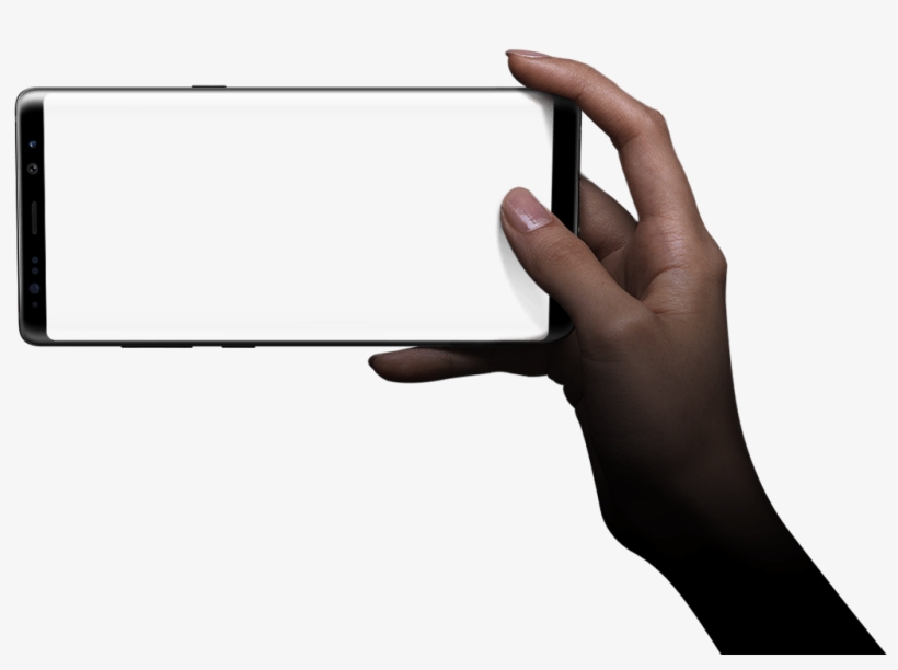 Via - Samsung - Galaxy Note8 Hand Holding, transparent png download