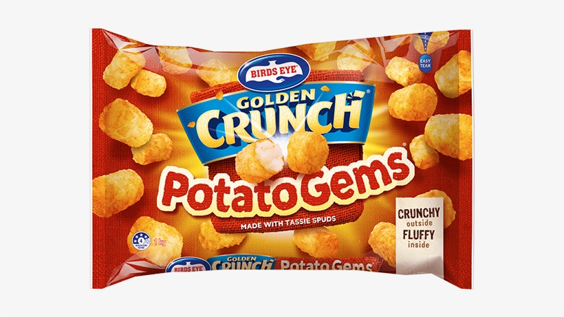 40176 Birds Eye Golden Crunch Potato Gems 1kg - Birds Eye Golden Crunch Hash Browns 800g, transparent png download