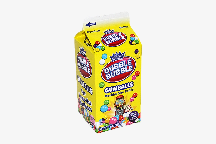 Dubble Bubble Assorted Gumballs Machine Size Refills - Dubble Bubble Gumball Refill 20 Oz Carton, transparent png download
