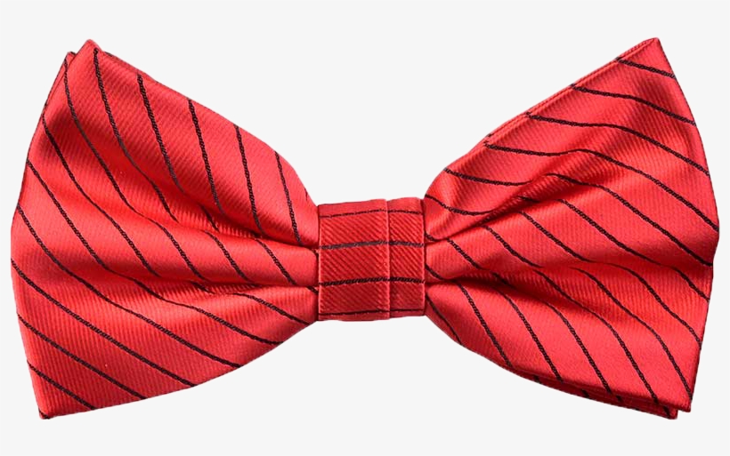 Lined Isaac Bow Tie In Red - Necktie, transparent png download