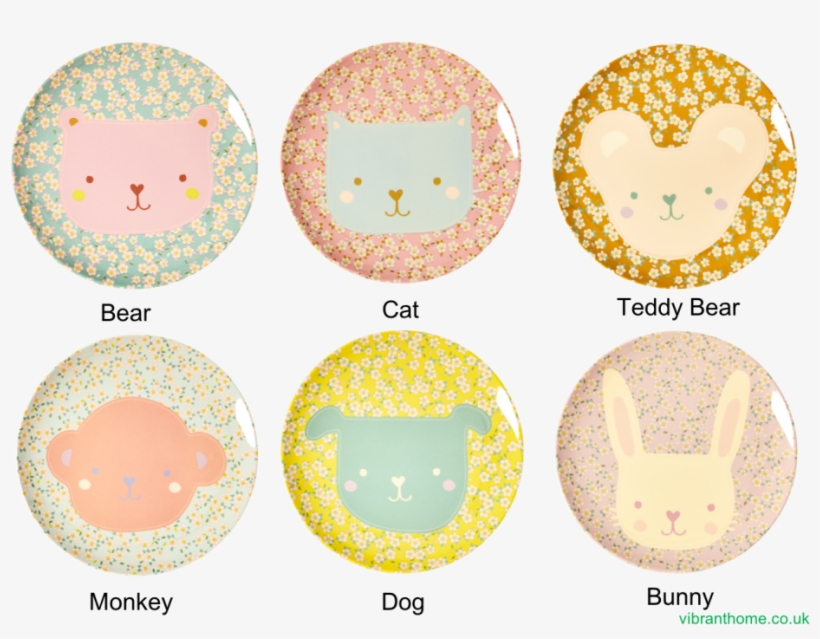 Animal Print Kids Melamine Plates By Rice Dk - Child, transparent png download