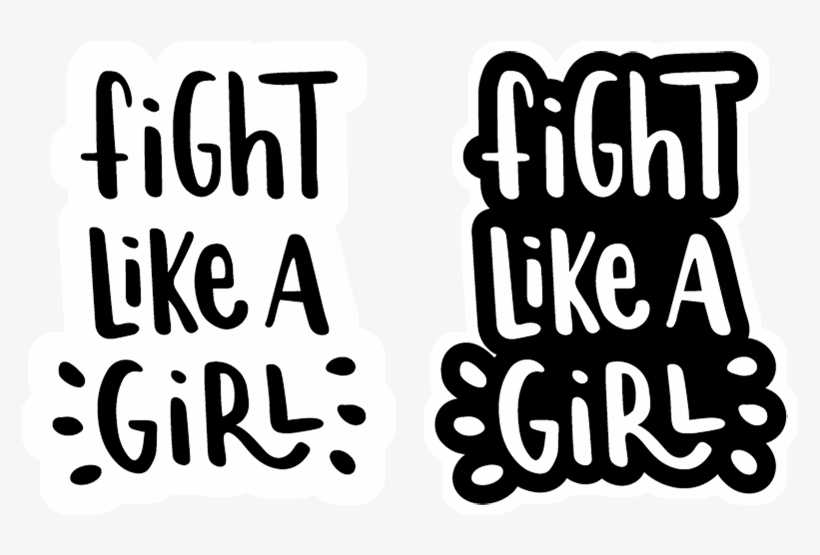 Adesivo Fight Like A Girl De Cami Saitona - Fight Like A Girl Png, transparent png download