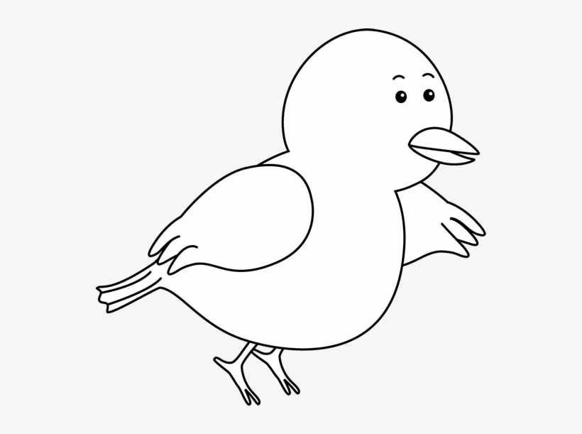 Small Flying Bird Clipart All About Clipart - Clip Art Of Birds Black And White, transparent png download