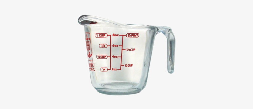 Glass Measuring Cup, 1 Cup - 8 Oz Measuring Cup, transparent png download