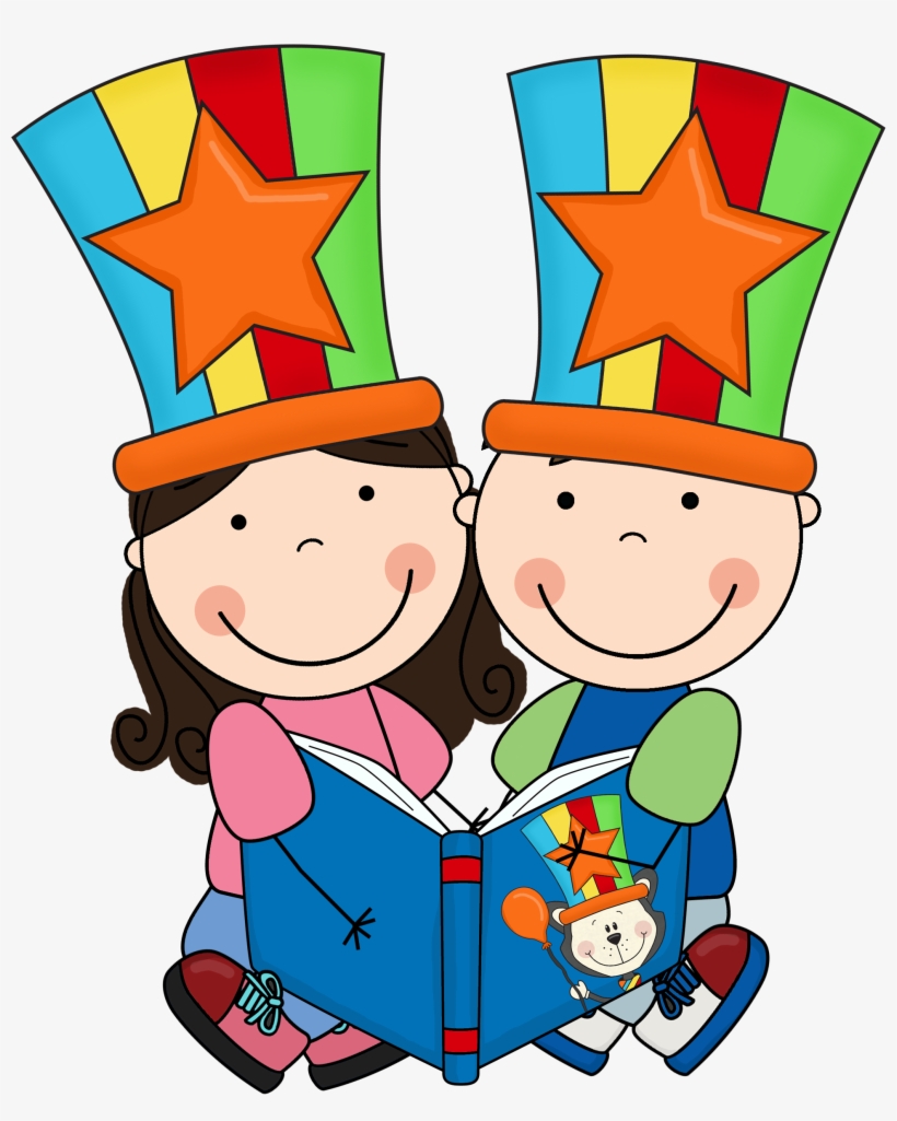 Kid Reading Kids Reading Clipart Clipartfest - Scrappin Doodles Cat In Hat, transparent png download