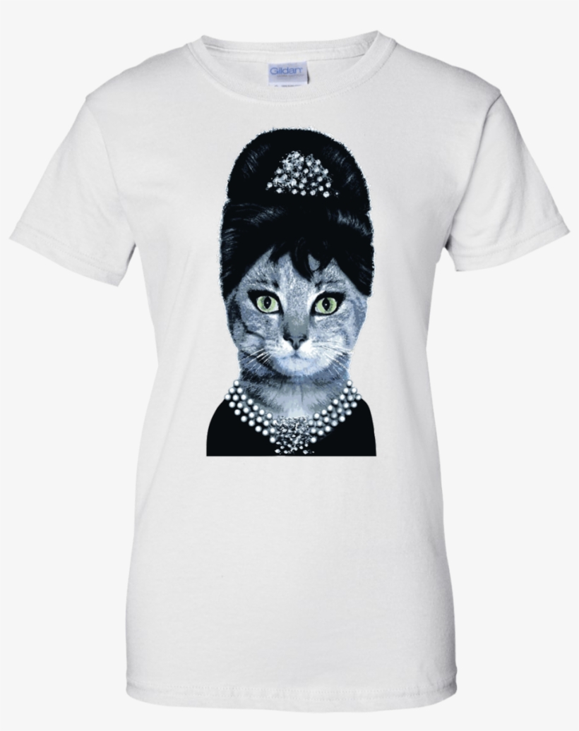 Audrey Hepburn Cat Mashup Shirt - Dogs Dressed As Famous People, transparent png download