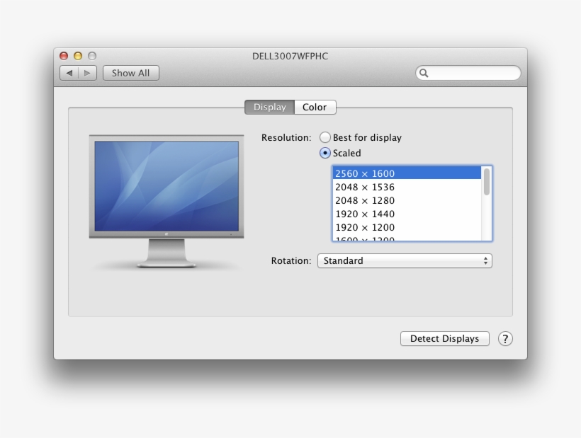 Display Preferences On Macbook Pro With Retina Display System Preferences Language And Region