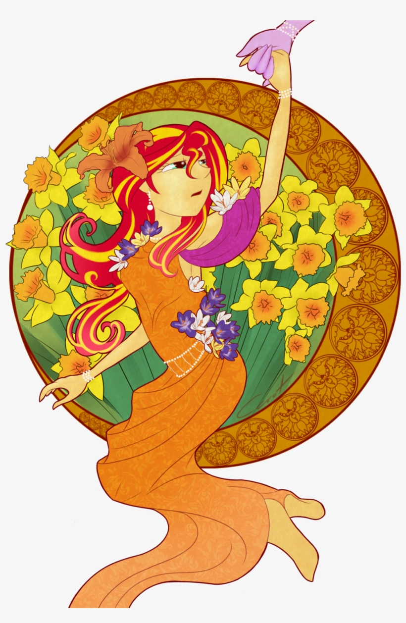 Katrittaja, Equestria Girls, Flower, Modern Art, Nouveau, - Cartoon, transparent png download