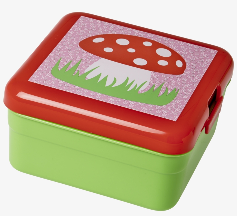 Kids Small Lunch Box With Toadstools And Pink Flowers - Small Lunch Box For Kids, transparent png download