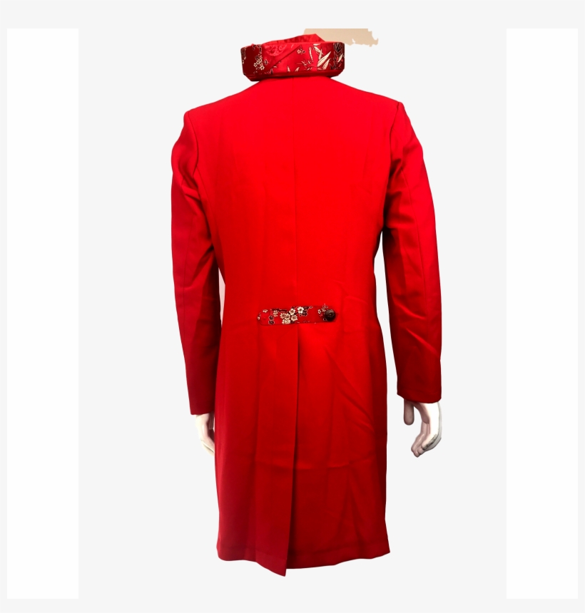 Ao Dai Nam Đỏ Hoa Mai Vải Cao Cấp Co Giản, transparent png download