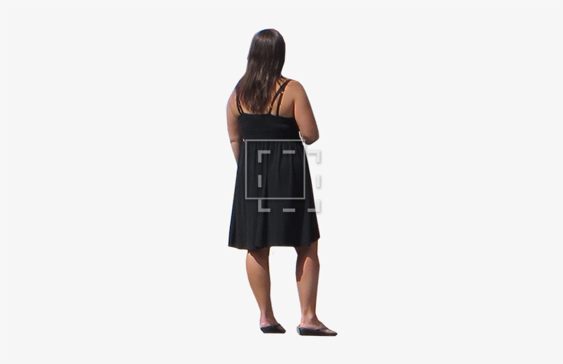 Woman In Black Dress - Little Black Dress, transparent png download