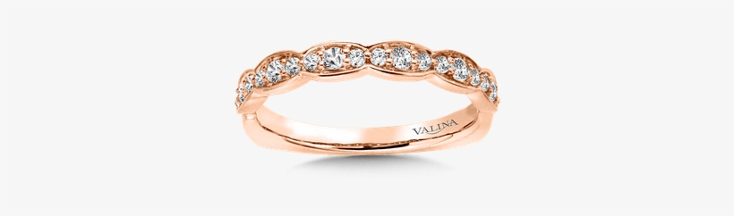 Stackable Wedding Band In 14k Rose Gold - Valina Diamond Wedding Band In 14k White Gold - Rs9837bw, transparent png download