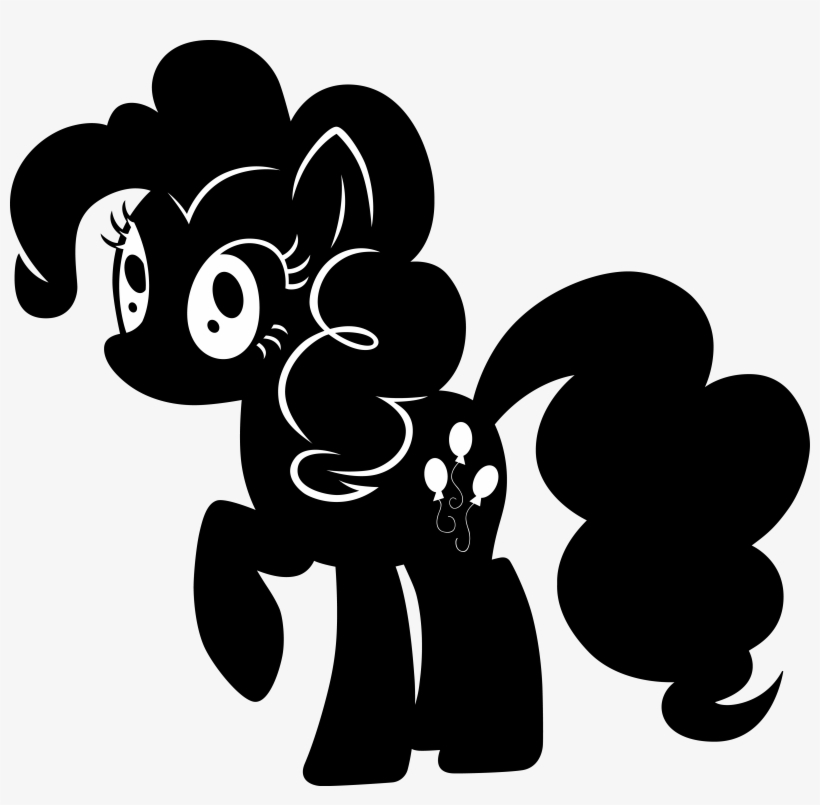 Pie Clipart Silhouette - My Little Pony Pinkie Pie Silhouette, transparent png download