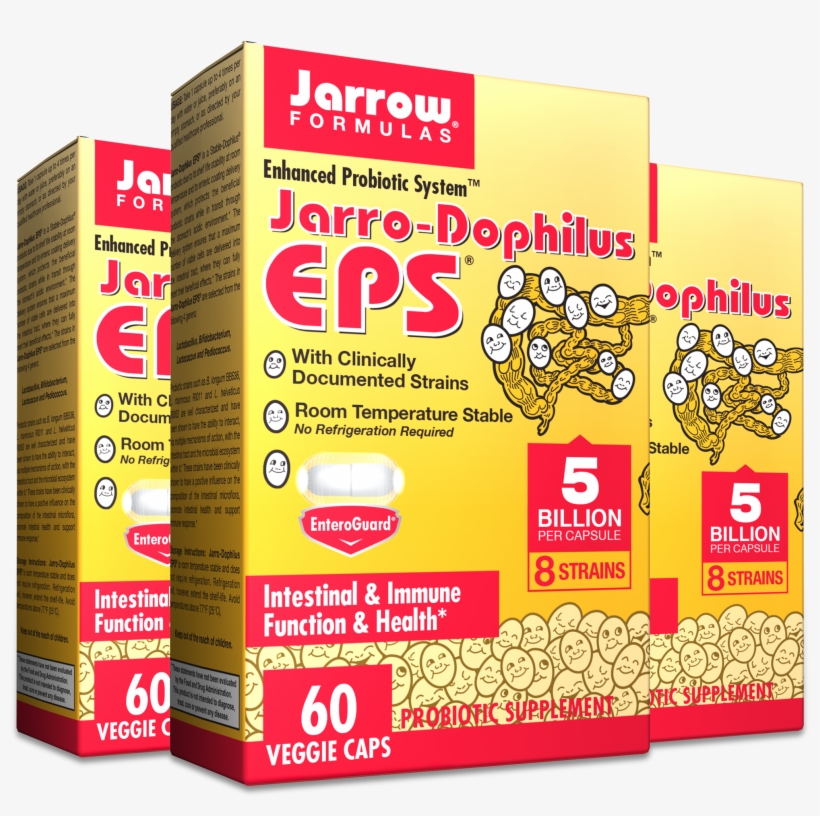 Jarro-dophilus® Eps, 5 Billion Organisms Per Veggie - Jarrow Formulas Jarro-dophilus Eps - 5 Billion - 60, transparent png download