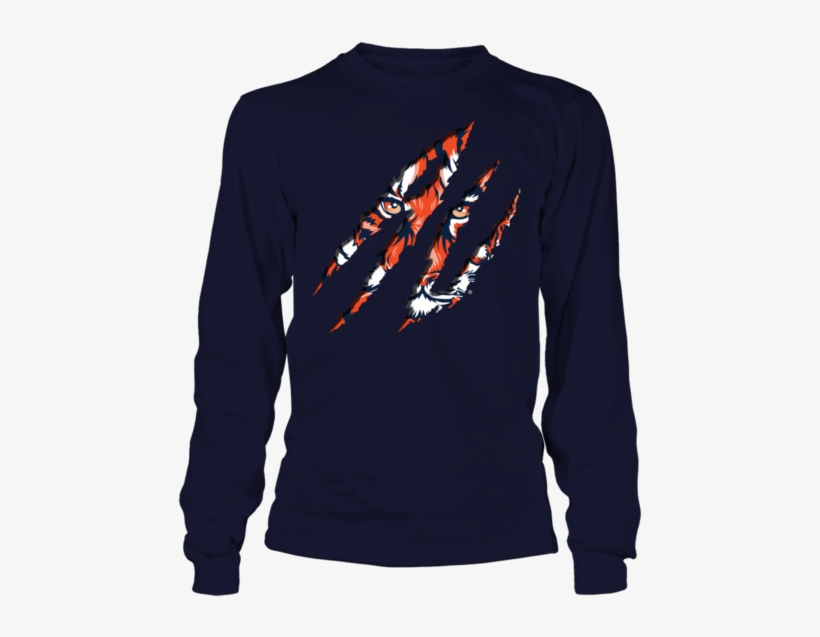 Auburn Tigers Tiger Scratch Shirt - Jerome Bettis - Infinite Heart Unisex Long Sleeve, transparent png download