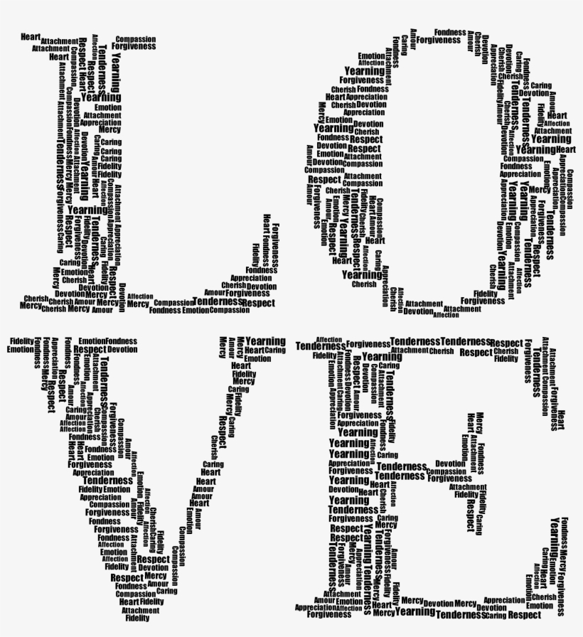 Clipart - Love Text Png Black, transparent png download