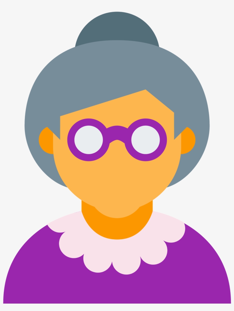 Old Lady Icon - Old Woman Icon, transparent png download