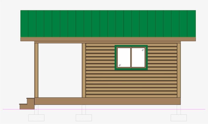 Crescent Moon Log Cabin Side View - Lumber, transparent png download