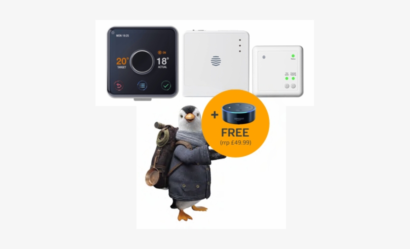 Hive Active Heating With Echo Dot - (used) Hive Active Heating, transparent png download