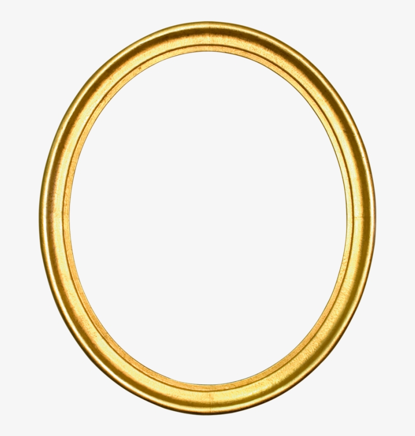 Download Golden Oval Frame Png Oval Gold Bilderrahmen Oval