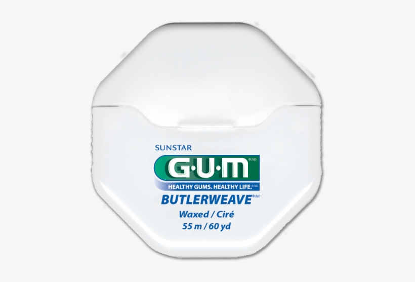 G.u.m Butlerweave Waxed Dental Floss Mint 55m, transparent png download
