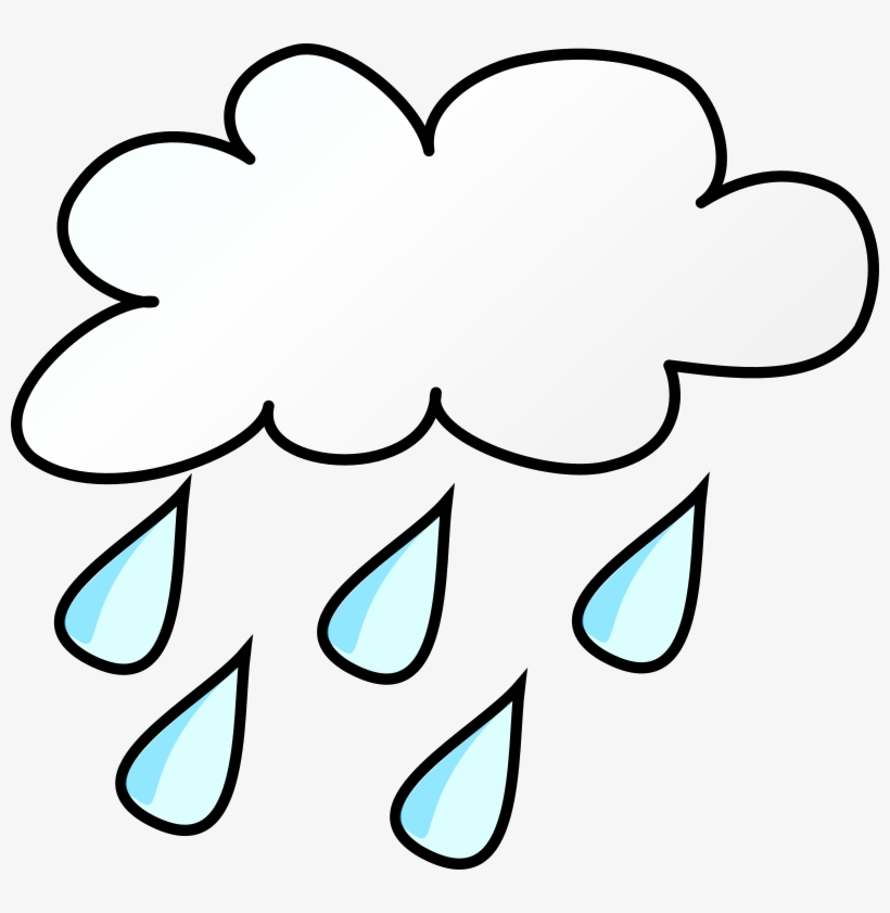 Rain Cloud Black And White Computer Icons Drawing - Weather Clip Art, transparent png download