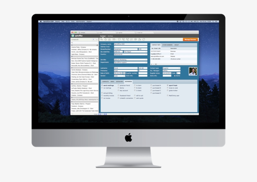 Crm For Mac - Spin Office Crm, transparent png download