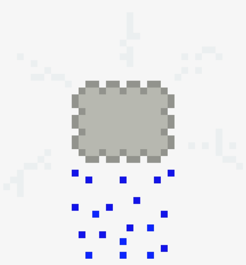 Rain Cloud - Rainbow Heart Pixel Art, transparent png download