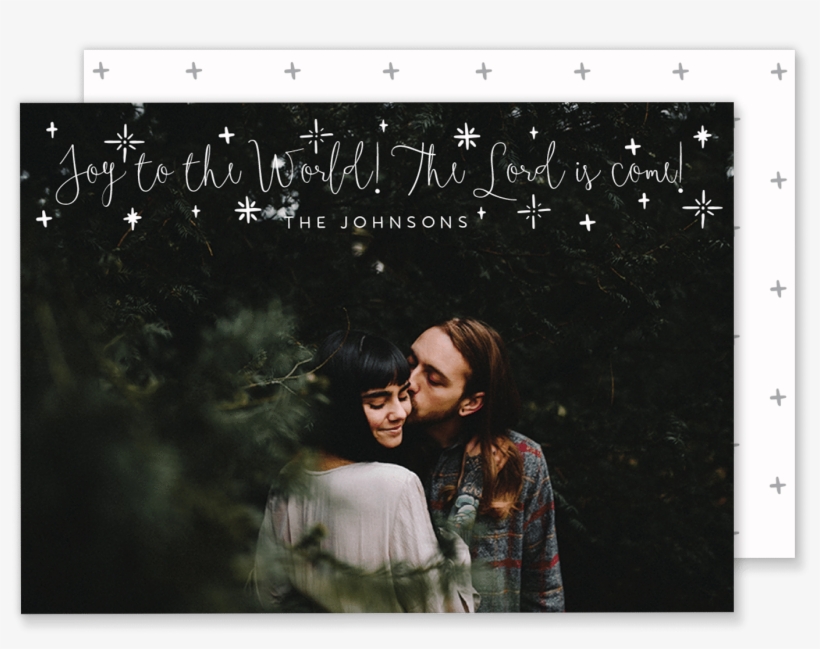 Johnson Joy To The World Christmas Card - Paar-verlobungs-foto Des Polterabend-| Karte, transparent png download