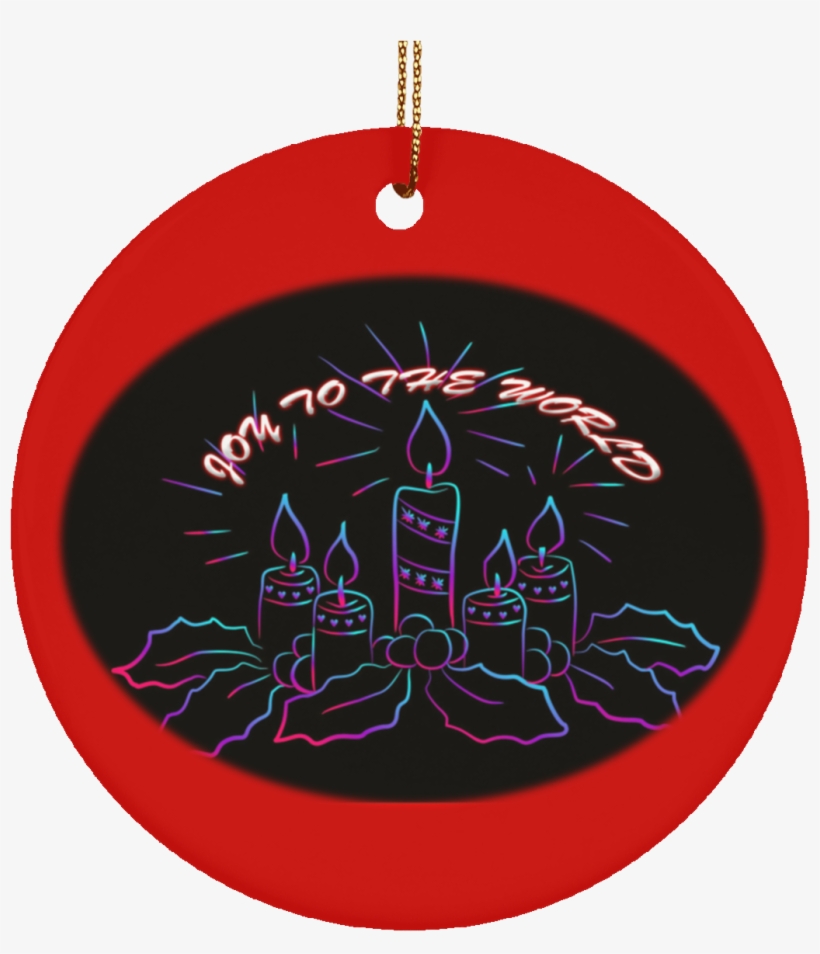 Ceramic Custom Christmas Advent Wreath Joy To The - Einführungs-kranzneon Der Frohen Weihnachten Karte, transparent png download
