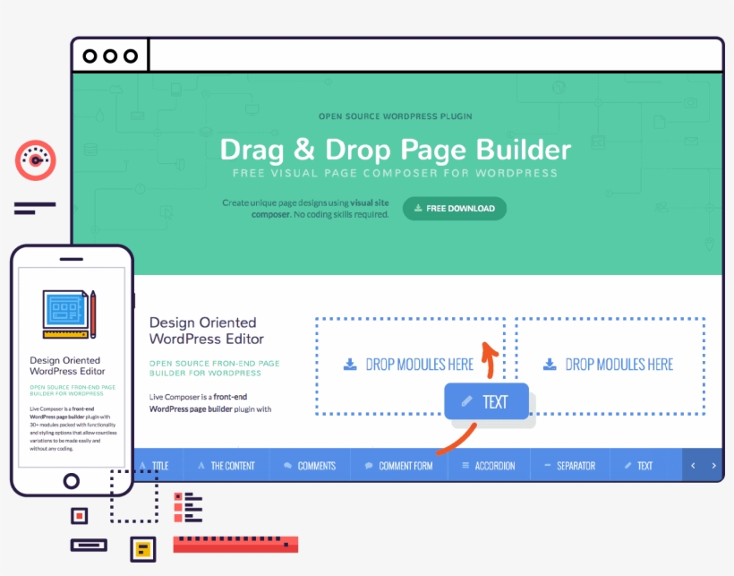 Live Composer Is The Most Innovative Website Builder - Page Builder Live Composer, transparent png download