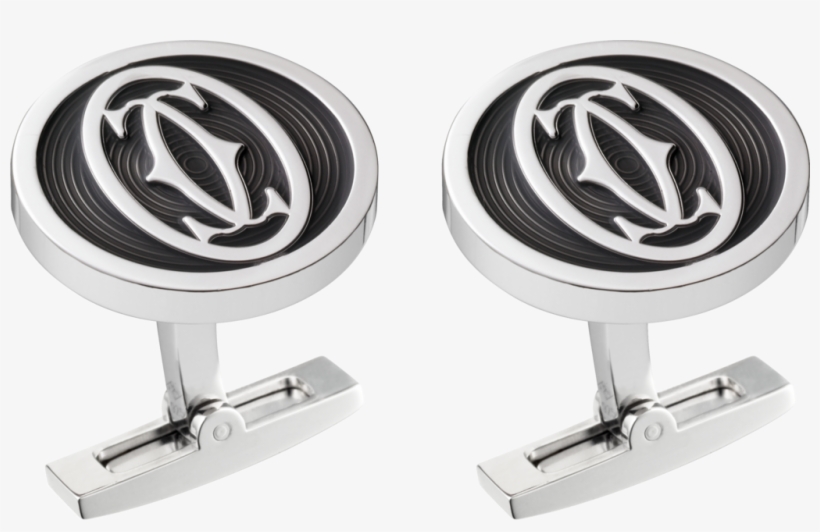 Double C Logo Decor Cufflinkssterling Silver, Palladium - Double C, transparent png download