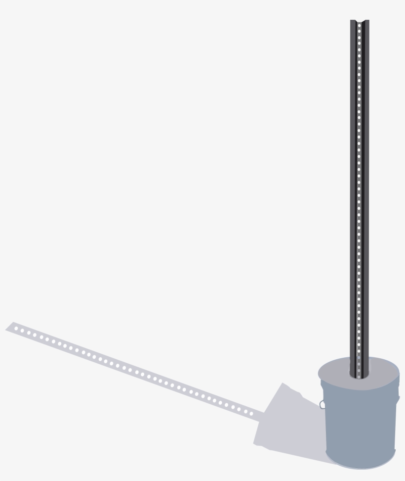 This Free Icons Png Design Of Signpost In Cement Bucket, transparent png download