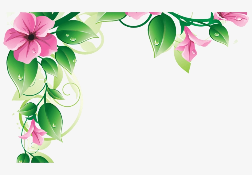 Pink Flower Border Clip Art, transparent png download