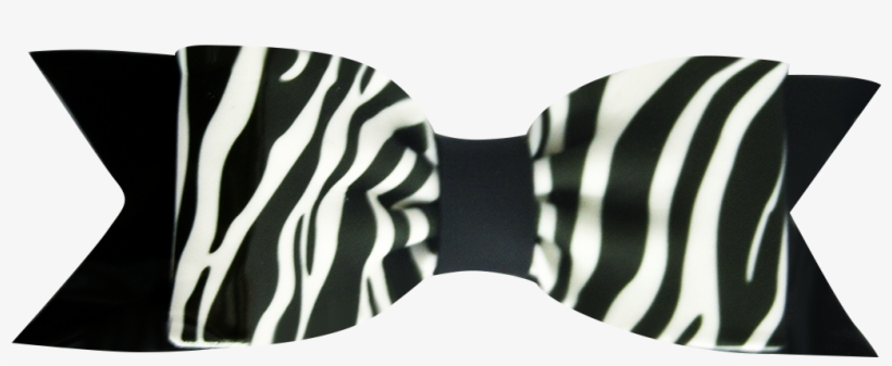 Fondant Bows- White Zebra Print - Formal Wear, transparent png download