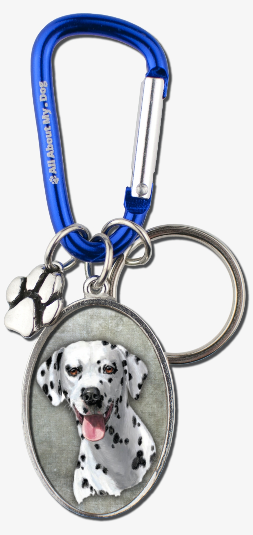Dalmatian Cameo Carabiner Keychain - Dalmatian, transparent png download