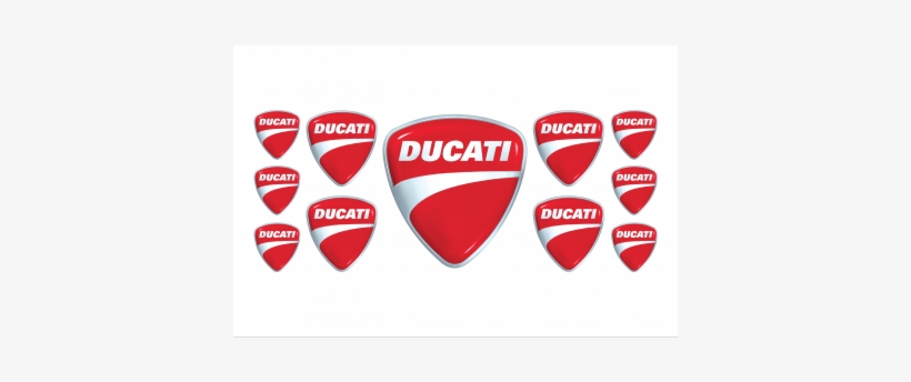 Ducati Red Domed Emblems - Ducati Sticker, transparent png download