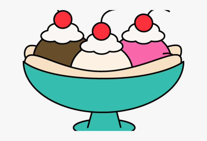 Banana Split Clipart Transparent - Ice Cream Sundae Clipart, transparent png download