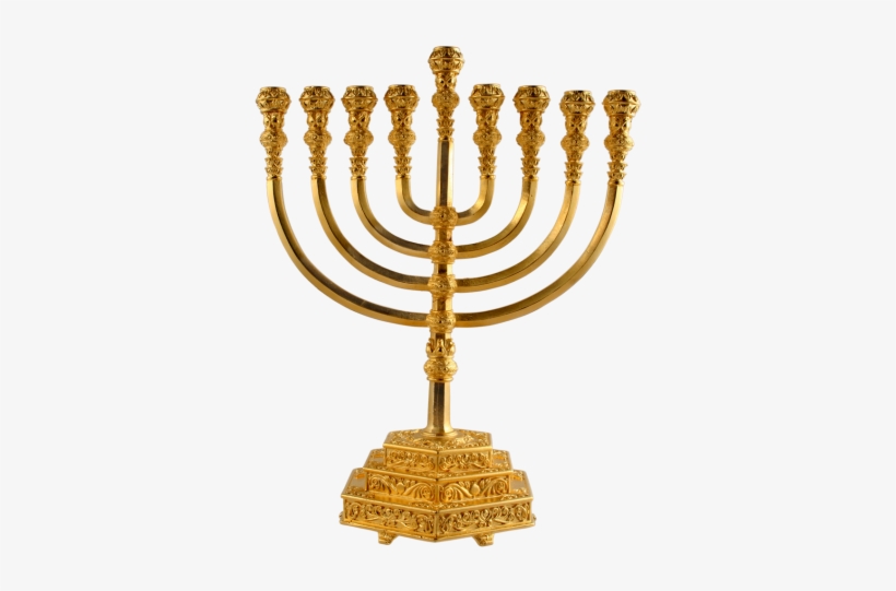 Hanukkah Png - Temple Chanukah Gold Menorah, transparent png download