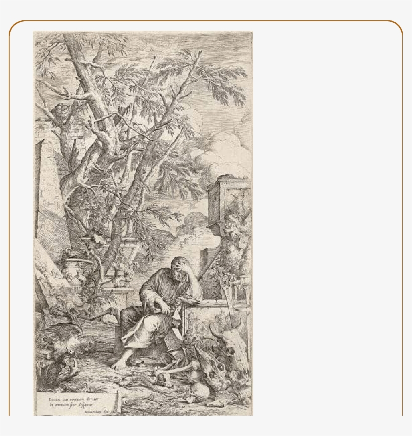 Democritus Surrounded By Dead Animal Samples In Meditation - Democritus In Meditation, transparent png download