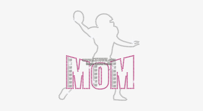 Touchdown Football Mom Iron-on Rhinestone Transfer - Iron On Rhinestone Transfer, transparent png download