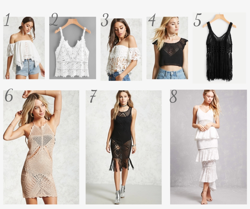 Handkerchief Crochet Top From Forever - Cache-maillot Au Crochet, transparent png download