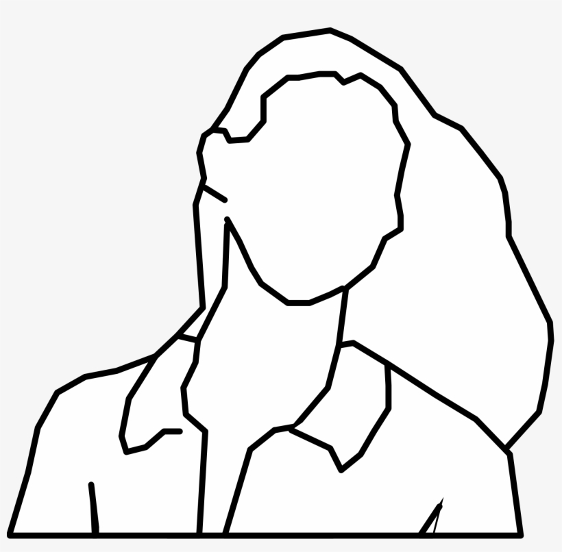 Open - Drawing Silhouette Woman Face, transparent png download