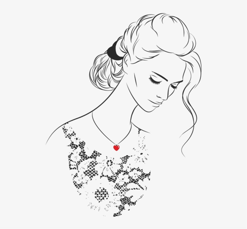 Faces Silhouettes - Line Art, transparent png download