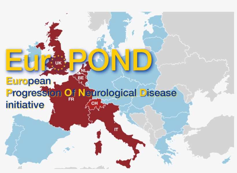 Europond Map - Paises Fundadores Da União Europeia, transparent png download