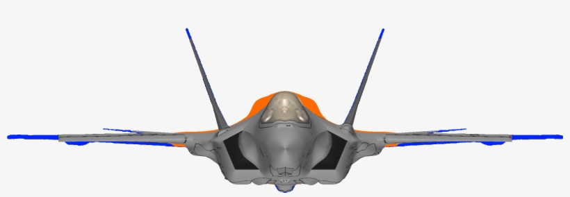 This Image Overlays The Fuselage Shape Of The F 35a - F 35, transparent png download